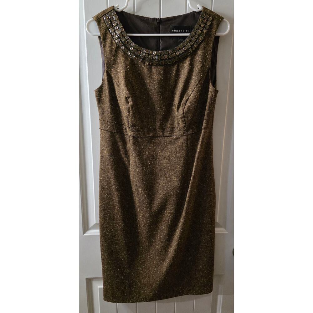 Connected Apparel Vintage Tweed Look Sleeveless Dress Size 6